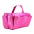 Micro Black Dot on Hot Pink Satin Feel Purse Organizer