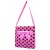 Pink & Brown Polka Dot Quilted Cotton Crossbody Bag