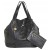 Big Buddha Black Jimmy Snake Tote Bag 