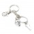 Clear Cocktail Ring Keychain