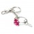 Hot Pink Cocktail Ring Keychain