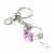 Lavender Cocktail Ring Keychain