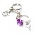 Purple Cocktail Ring Keychain