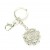 Clear Crystal Flower Keychain