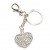 Clear Crystal Heart Keychain
