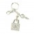 Crystal Lock and Key Keychain