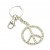 Clear Crystal Peace Sign Keychain