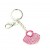 Pink Crystal Purse Keychain