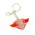 Red Crystal Flying Heart Keychain