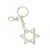 Clear Crystal Star of David Keychain