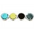 4 Pack Teal, Gold, Purple, Grey Crystal Bling Mirror 
