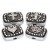 Black Crystal Stud Pill Boxes