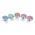 5 Crystal Ring Pill Box Keychains