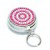Pink Crystal Ring Pill Box Keychain