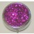 Hot Pink Glitter Round Pill Box