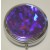 Purple Metallic Round Pill Box