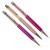 3 Pack Swarovski Crystalline Black Ink Ballpoint Pen: Dark Pink, Purple, Cream