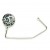 Black Sparkle Silver Heart Classic Purse Hook
