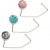 3 Mix Sparkle Silver Heart Classic Purse Hooks