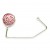 Pink Sparkle Silver Heart Classic Purse Hook
