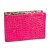 Large Pink Croco Purse Organizer With Floral lining
