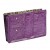 Large Purple Croco Purse Organizer With Floral lining