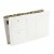 Large White Croco Purse Organizer With Floral lining