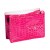Small Pink Croco Purse Organizer With White lining