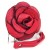 Raised Red Rose Flower Wristlet Wallet