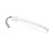 Clear on White Crystal Cell Phone Key Strap 