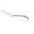 Multi Color on White Crystal Cell Phone Key Strap 