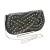 Black Stud Clutch With Silver Chain 