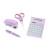 Purple Crystal Office Supply Set: Scissor, Calculator, Stapler & Pen