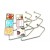 6 Pack Square Purse Hooks