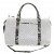 White Quilted Carry On Bag with Snake Print Trim