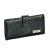 Kenneth Cole Black distressed Thin Snap Wallet
