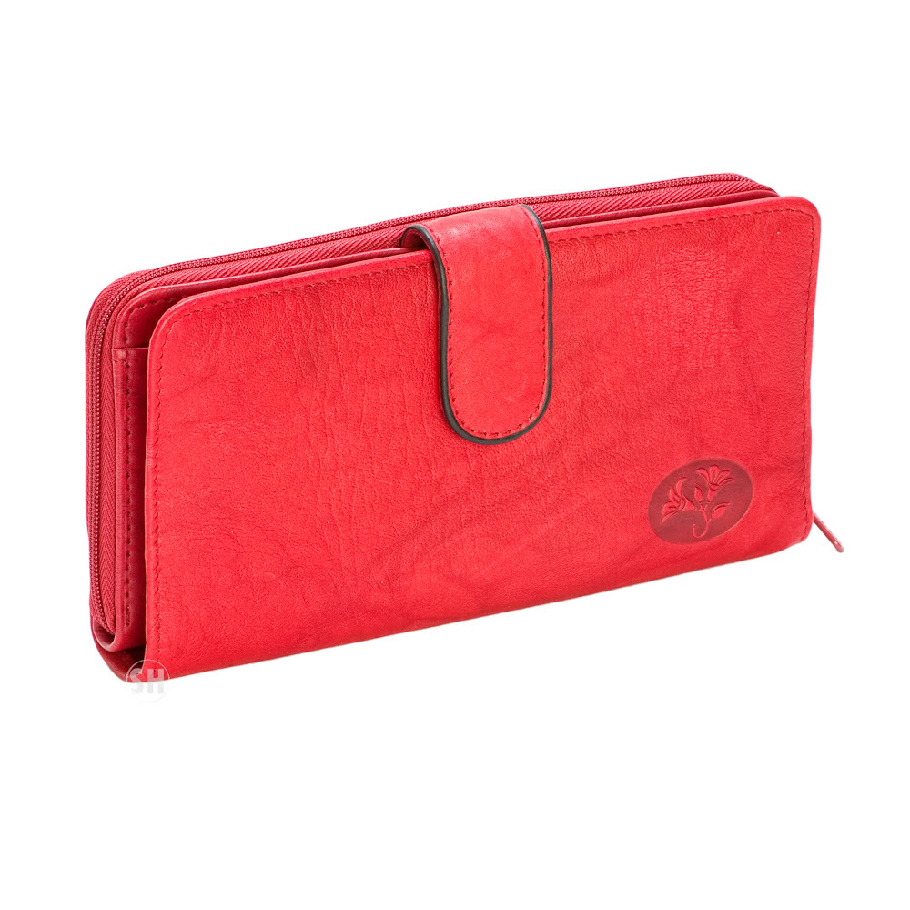 Buxton Women Leather Red Heiress Ensemble Zip Around Checkbook Wallet Clutch | eBay